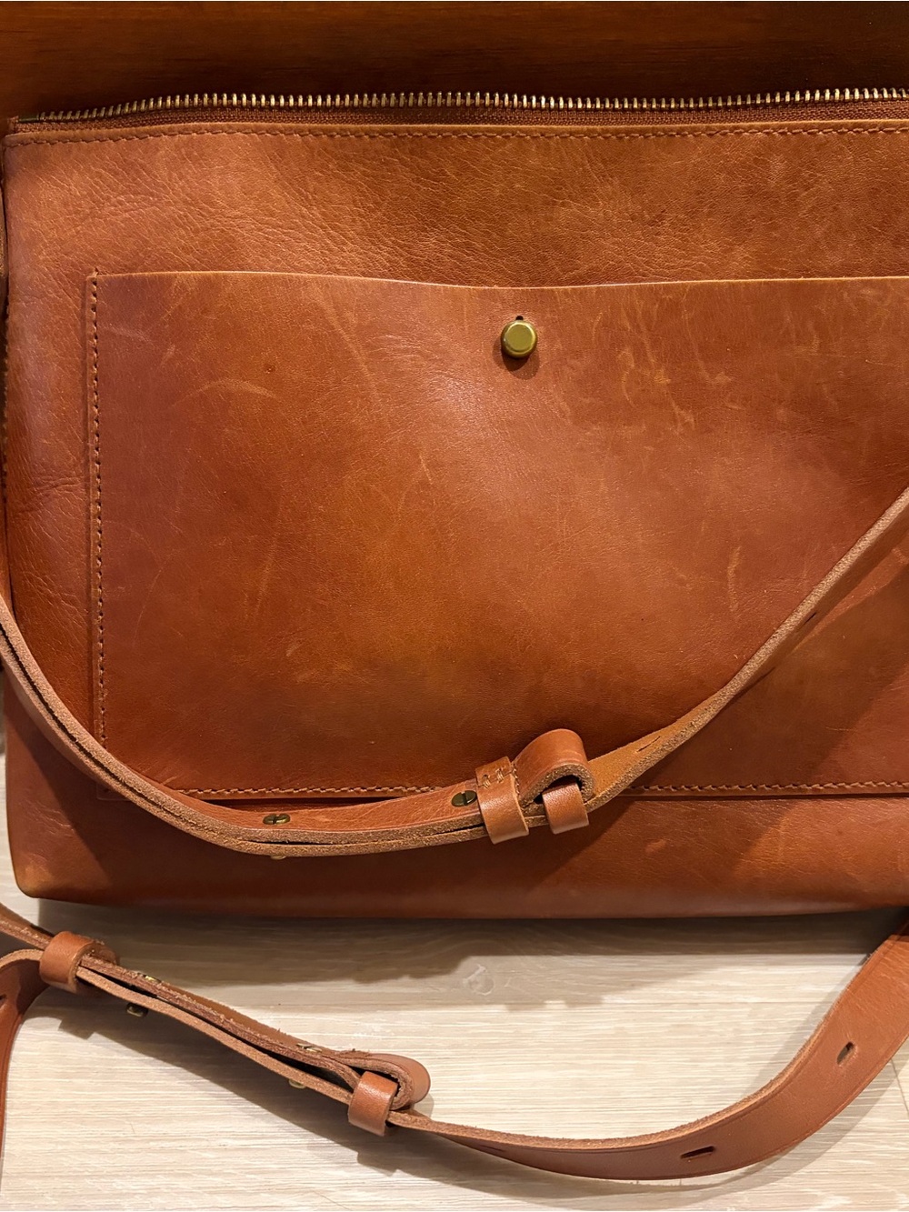 Madewell The Transport crossbody purse in English Saddle